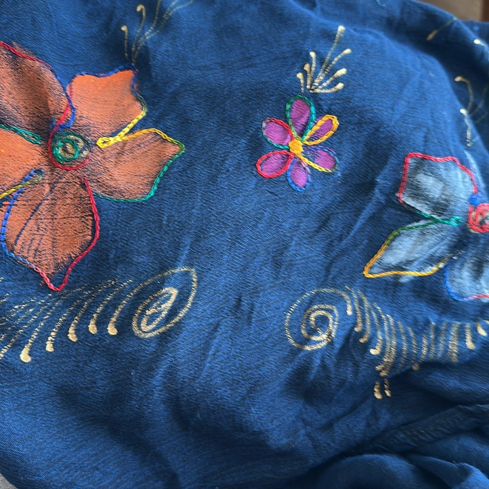SHORELINE FLORAL MIDI DRESS blue Embroidered - Picture 8 of 9